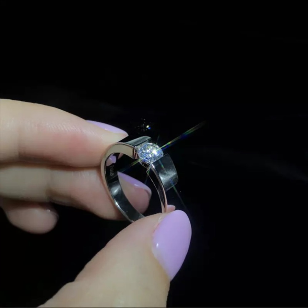 1/2 ct Floating Diamond Engagement Ring